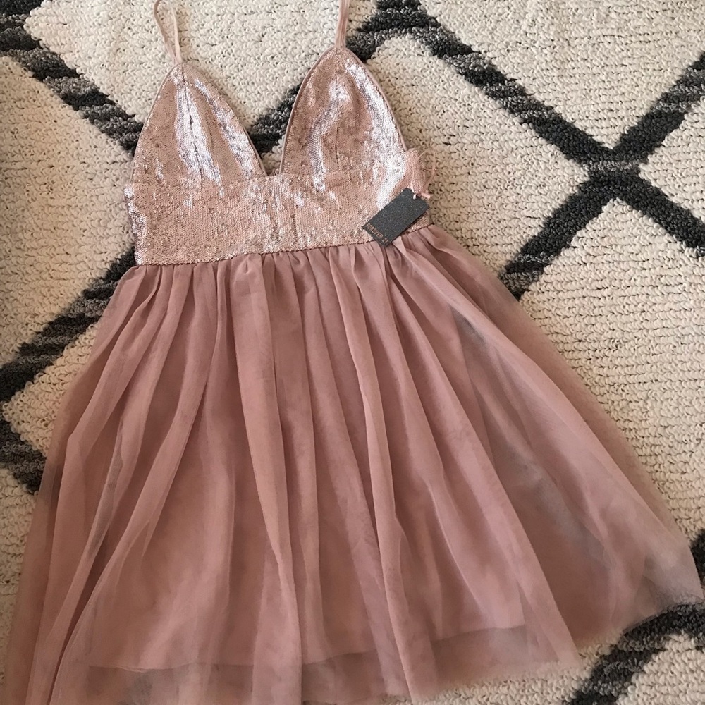 Forever 21 Sequined dress Tulle Tutu- Nude Pink